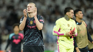 <p>Manchester City boss Pep Guardiola has dismissed Erling Haaland’s critics (Jose Breton/AP)</p>