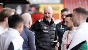 <p>Manchester United manager Erik ten Hag ahead of the Premier League match at the Vitality Stadium. Pic:  Andrew Matthews/PA Wire</p>