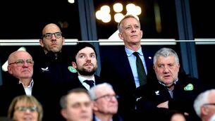 <p>FAI Director of Football Marc Canham and former FAI chief executive Jonathan Hill.</p>