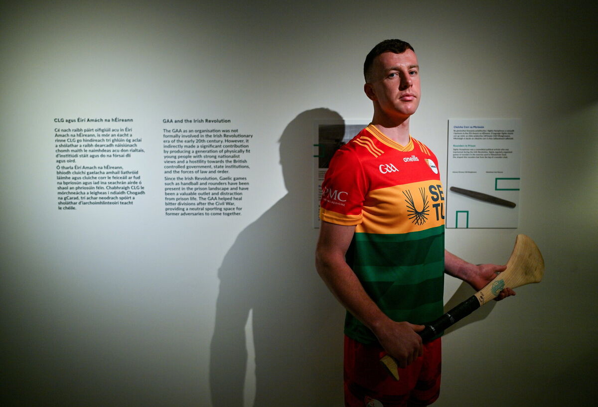 Kevin McDonald of Carlow poses for a portrait at the 'GAA; People, Objects &amp; Stories' exhibition in the National Museum of Ireland. Photo by Brendan Moran/Sportsfile