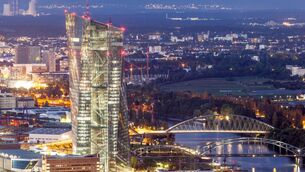 <p>The European Central Bank in Frankfurt: Markets now see just three rate cuts from the ECB this year, most likely in June, September and December, a big retreat from two months ago</p> <p>The European Central Bank in Frankfurt: Markets now see just three rate cuts from the ECB this year, most likely in June, September and December, a big retreat from two months ago</p>