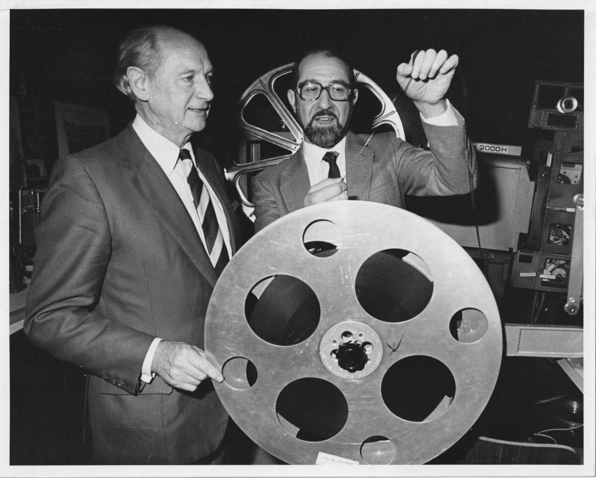 Filmmaker Louis Marcus pictured with his friend, the late Taoiseach Jack Lynch