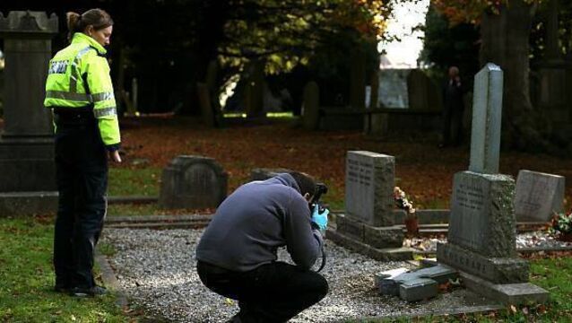 Cosgrave's headstone broken by vandals
