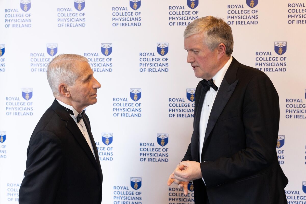 Dr Anthony Fauci with Dr Diarmuid O'Shea, president of the Royal College of Physicians of Ireland. Dr Anthony Fauci with Dr Diarmuid O'Shea, president of the Royal College of Physicians of Ireland.