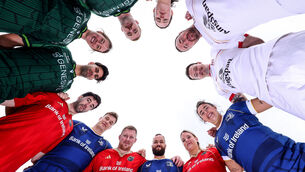 <p>Pictured at the announcement of Bank of Ireland's sponsorship extension were Connacht Rugby’s Mack Hansen, Byron Ralston and Ava Ryder, Ulster Rugby’s Jacob Stockdale, Rob Herring and Abby Moyles, Munster Rugby’s Kate Flannery, John Ryan and Paddy Patterson and Leinster Rugby’s Jamison Gibson-Park, Josh van der Flier, Aimee Clarke. Pic: INPHO/Dan Sheridan</p>