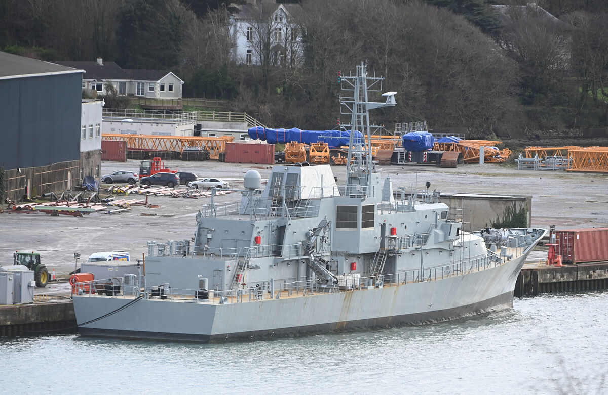  It has emerged that one of the naval service's larger ships, possibly the LÉ Niamh, could be back on patrol within the next few weeks. File picture: Larry Cummins