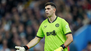 Emiliano Martinez helped Aston Villa prevail (Joe Giddens/PA)