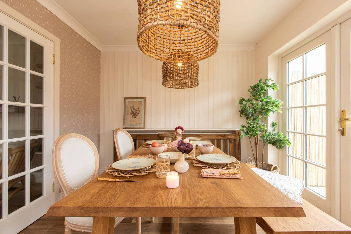 Grace's table set at home this week. 