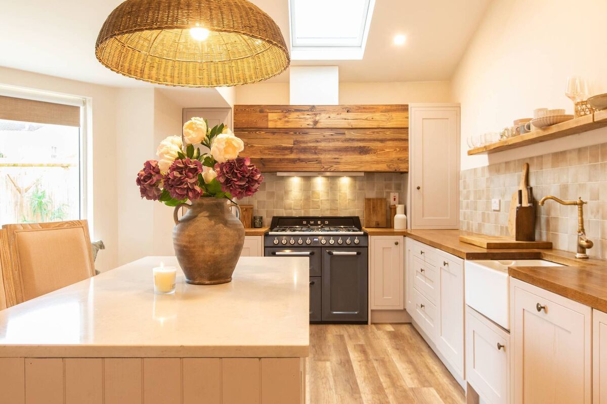 The kitchen in Grace's home.