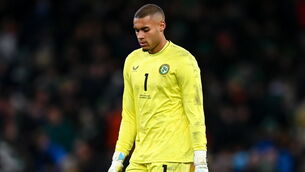 <p>OUT: Ireland goalkeeper Gavin Bazunu will be out until 2025 after undergoing surgery on his ruptured Achilles tendon. Photo by Tyler Miller/Sportsfile</p>