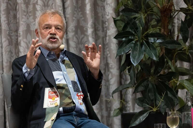 Graham Norton, speaking in the Maritime Hotel, Bantry at the hugely popular West Cork Literary Festival.