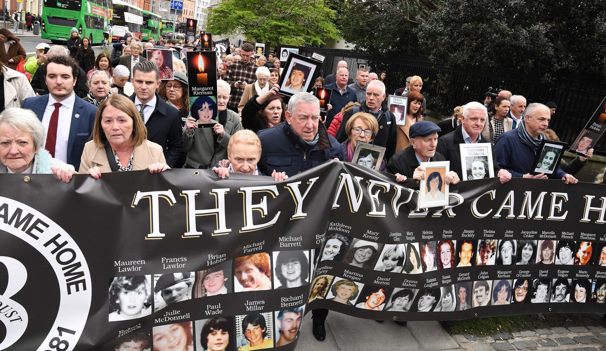  Stardust Families walking to the Garden of Remebrance Photograph Moya Nolan