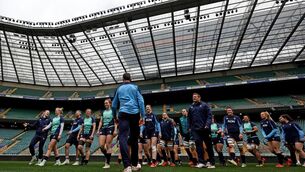 <p>ACHIEVABLE GOALS: Head Coach Scott Bemand takes the team through their pitch walk. Pic Credit: Ben Brady, Inpho.</p>