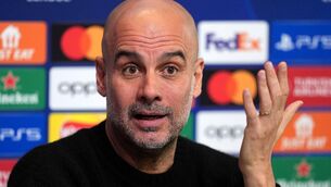 <p>Manchester City manager Pep Guardiola. Pic: Martin Rickett/PA Wire.</p>