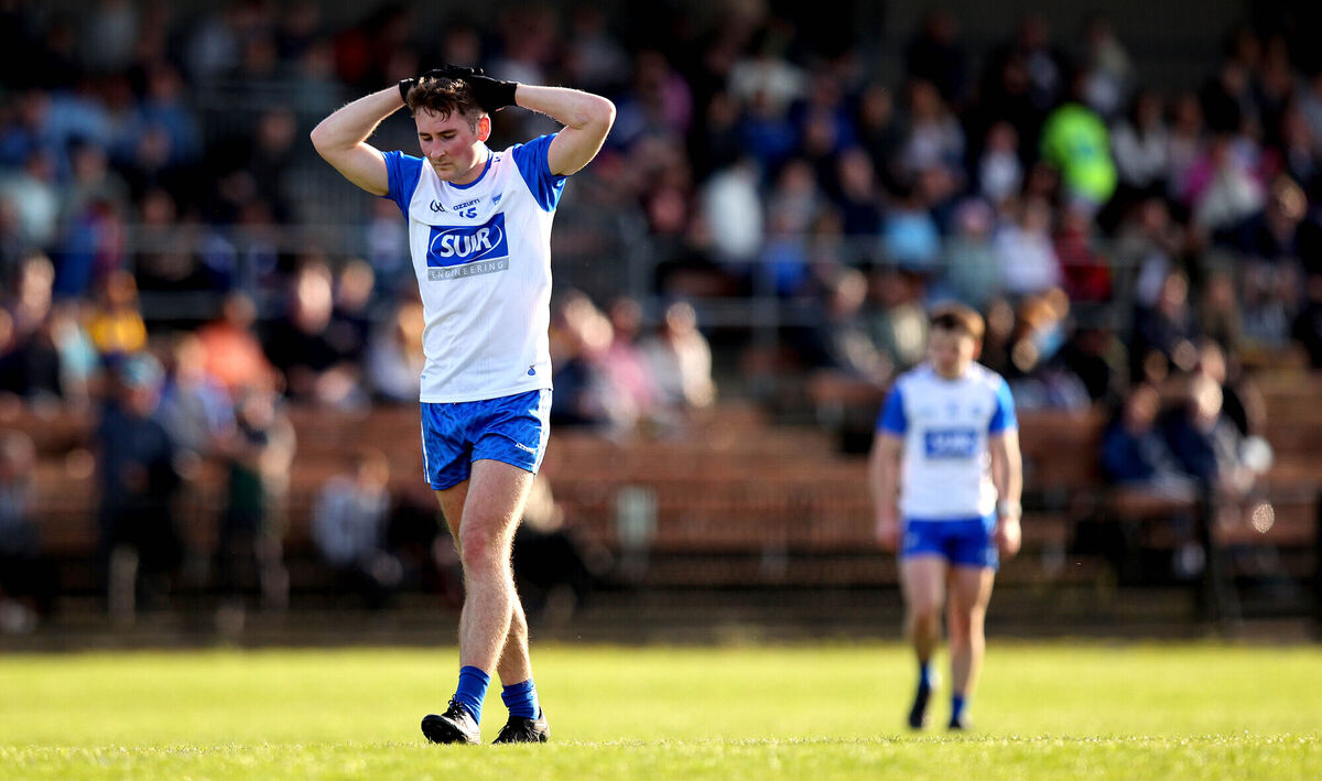 Waterford’s James Power dejected at halftime. Pic Credit ©INPHO/Ryan Byrne