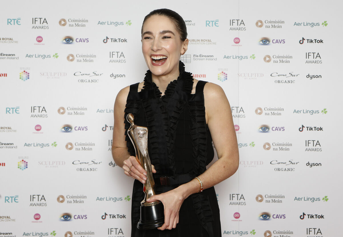 Siobhán Cullen of RTÉ's Obituary and The Dry was named the Screen Ireland Rising Star. Picture: Leon Farrell / Photocall Ireland