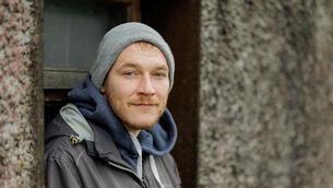 <p> Former homeless man Cian Murtagh at the house in Sligo which was bought for him by members of the Kilbehenny community. Picture: James Connolly</p>