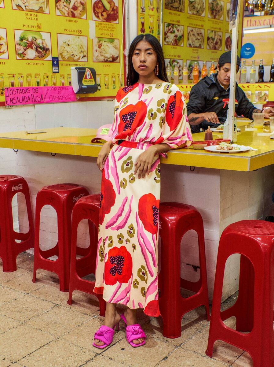 Abstract floral print dress, Essentiel Antwerp, €285