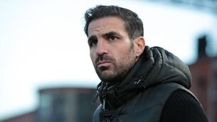 <p>ONCE A GOONER: Como 1907 coach Cesc Fabregas looks on during the Serie B match between Como 1907 and Modena FC at Stadio G. Sinigaglia. Photo by Emilio Andreoli/Getty Images.</p>
