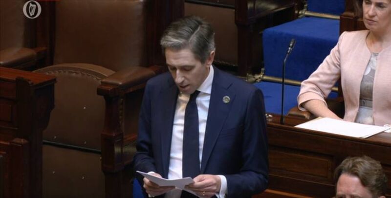 Taoiseach Simon Harris apologised to the families of the victims of the Stardust tragedy in the DĂĄil on Monday. Picture: Oireachtas TV Taoiseach Simon Harris apologised to the families of the victims of the Stardust tragedy in the DĂĄil on Monday. Picture: Oireachtas TV