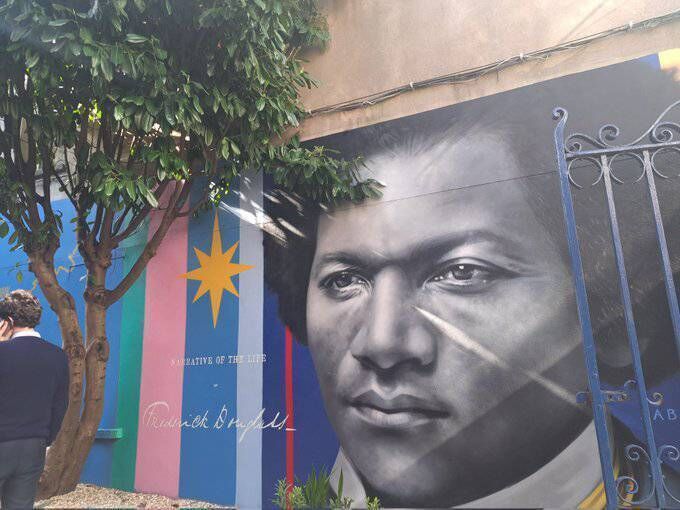 The Frederick Douglass mural at the Unitarian Church on Cork's Prince's Street.