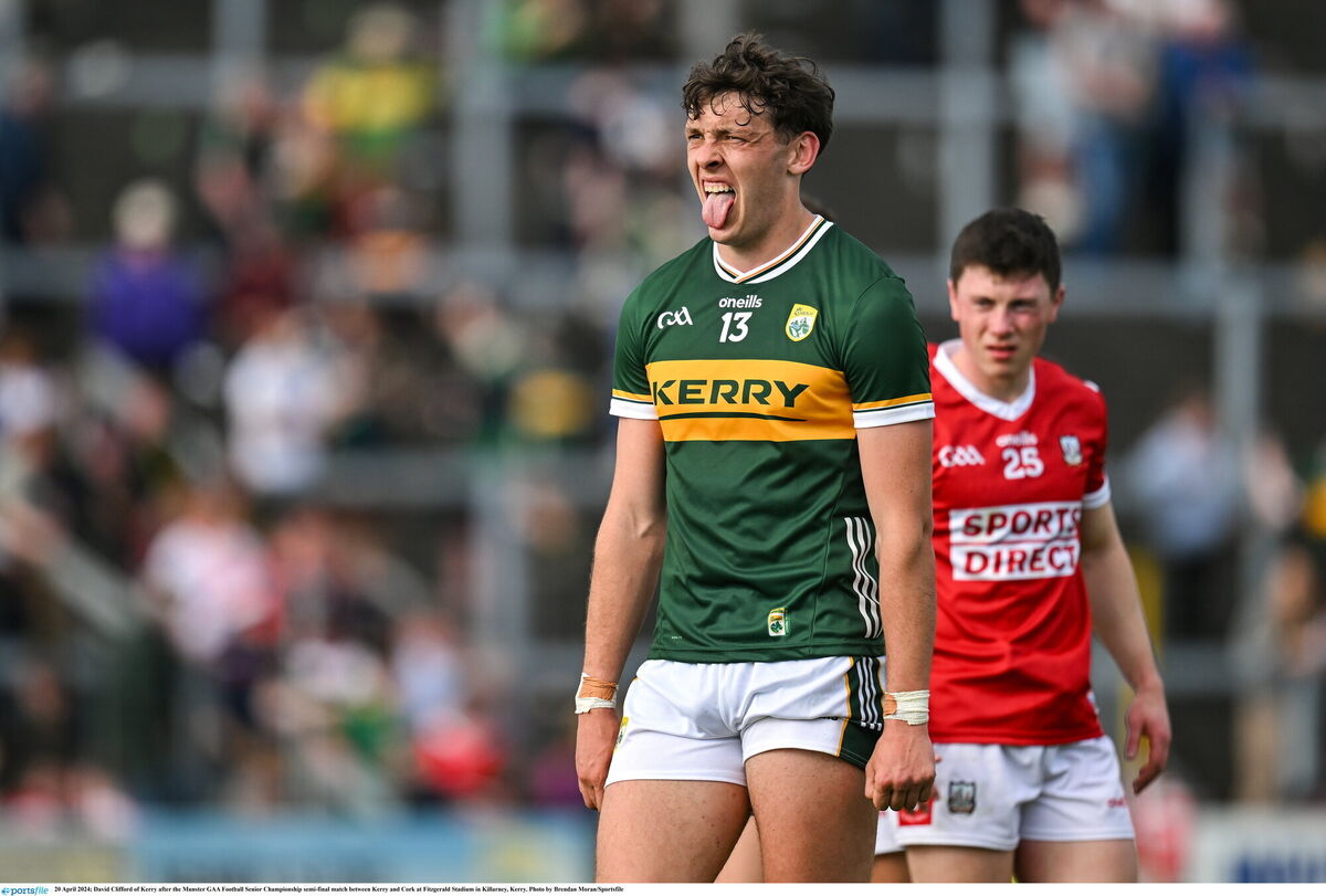 Clifford during Saturday's three-point Munster SFC final win over Cork. They meet Clre in the decierr.