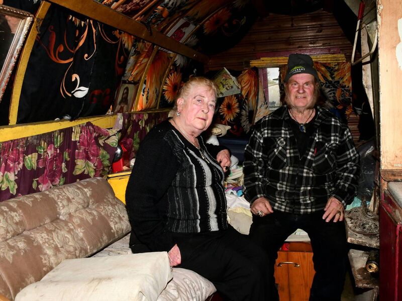 The couple are currently using the wagon for storage, until they can secure a more permanent living situation.