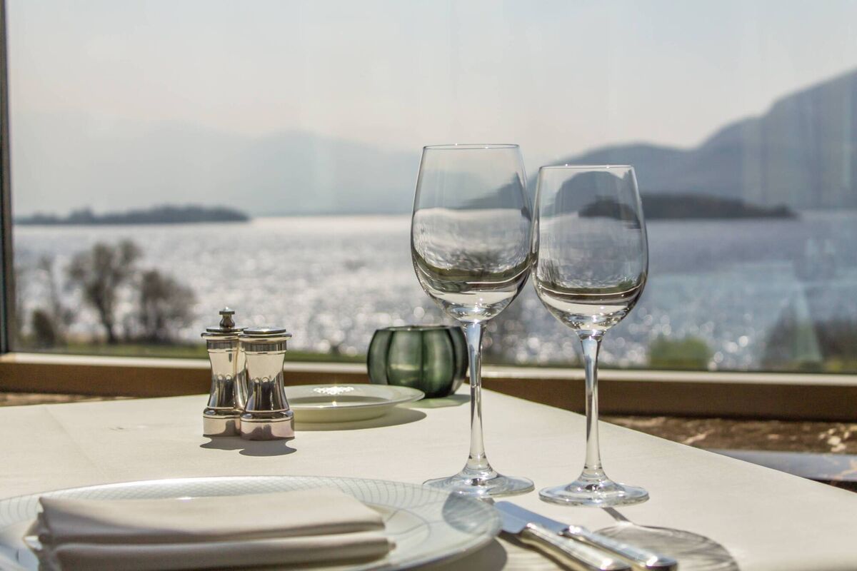 The view from the window of The Brasserie Restaurant.