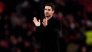 <p>Mikel Arteta’s side ran riot on Tuesday night (Zac Goodwin/PA)</p>
