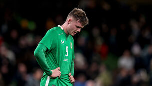 <p>OUT OF CONTENTION: Republic of Ireland striker Evan Ferguson is set for a spell on the sidelines. Pic: Dan Sheridan, Inpho</p>