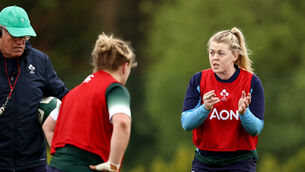 <p>JOB TO DO: Ireland's Sam Monaghan barks out the orders. Pic: Ben Brady, Inpho</p>