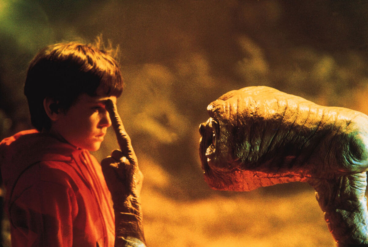 A scene from the film E.T. 