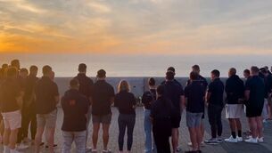 <p>MARK OF RESPECT: Munster have paid their respects to the memory of their former Rugby Elite Performance Officer Greig Oliver during their trip to South Africa. Pic Credit: Munster Rugby.</p>