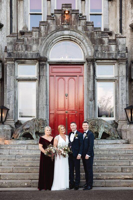 Aoife O’Sullivan and Derek McCarthy with bridesmaid Noreen Sheedy and best man Ian McCarthy. Pictures: Emily Doran Photography 