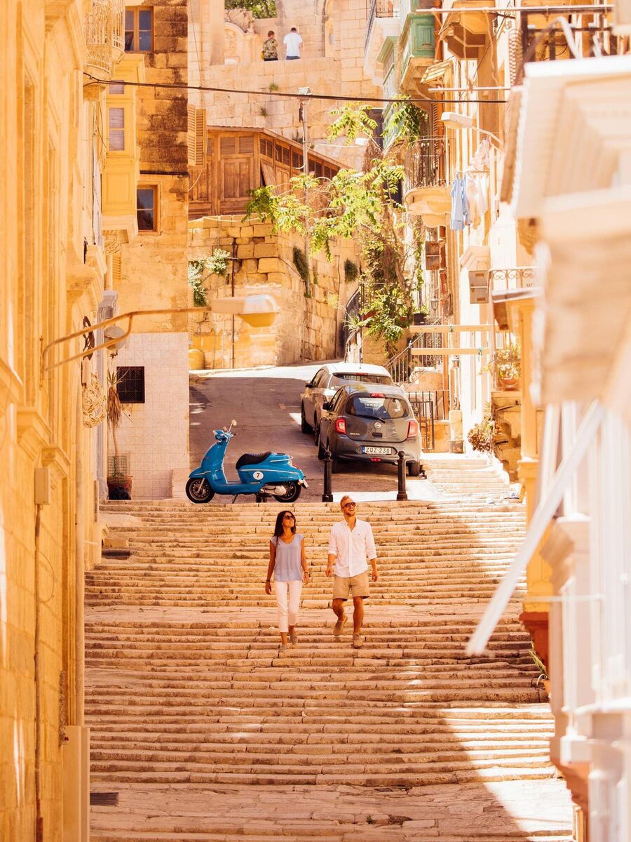 The streets of Valletta, Malta