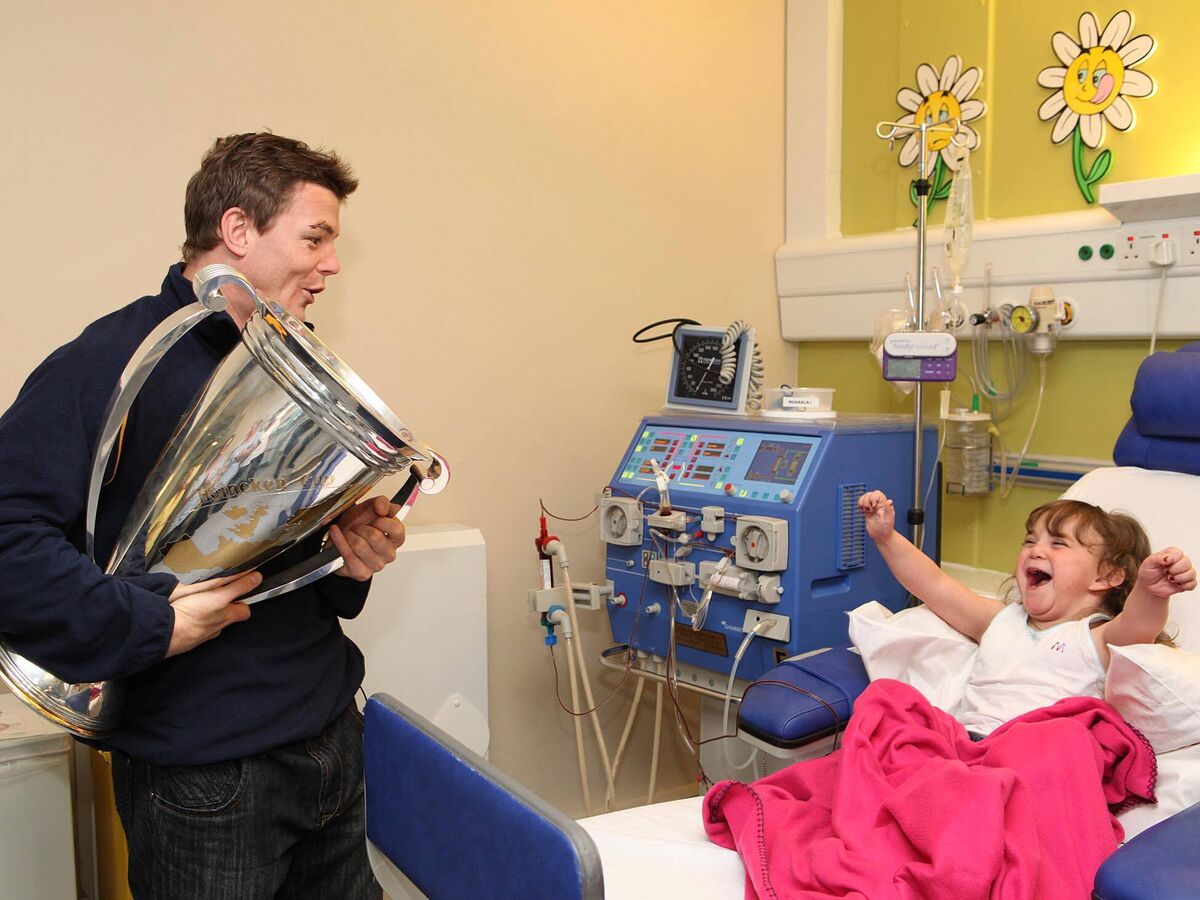 Michaela Morley meets Brian O'Driscoll and the Heineken Cup in 2011. File picture: Shane O'Neill / Fennells. Michaela Morley meets Brian O'Driscoll and the Heineken Cup in 2011. File picture: Shane O'Neill / Fennells.