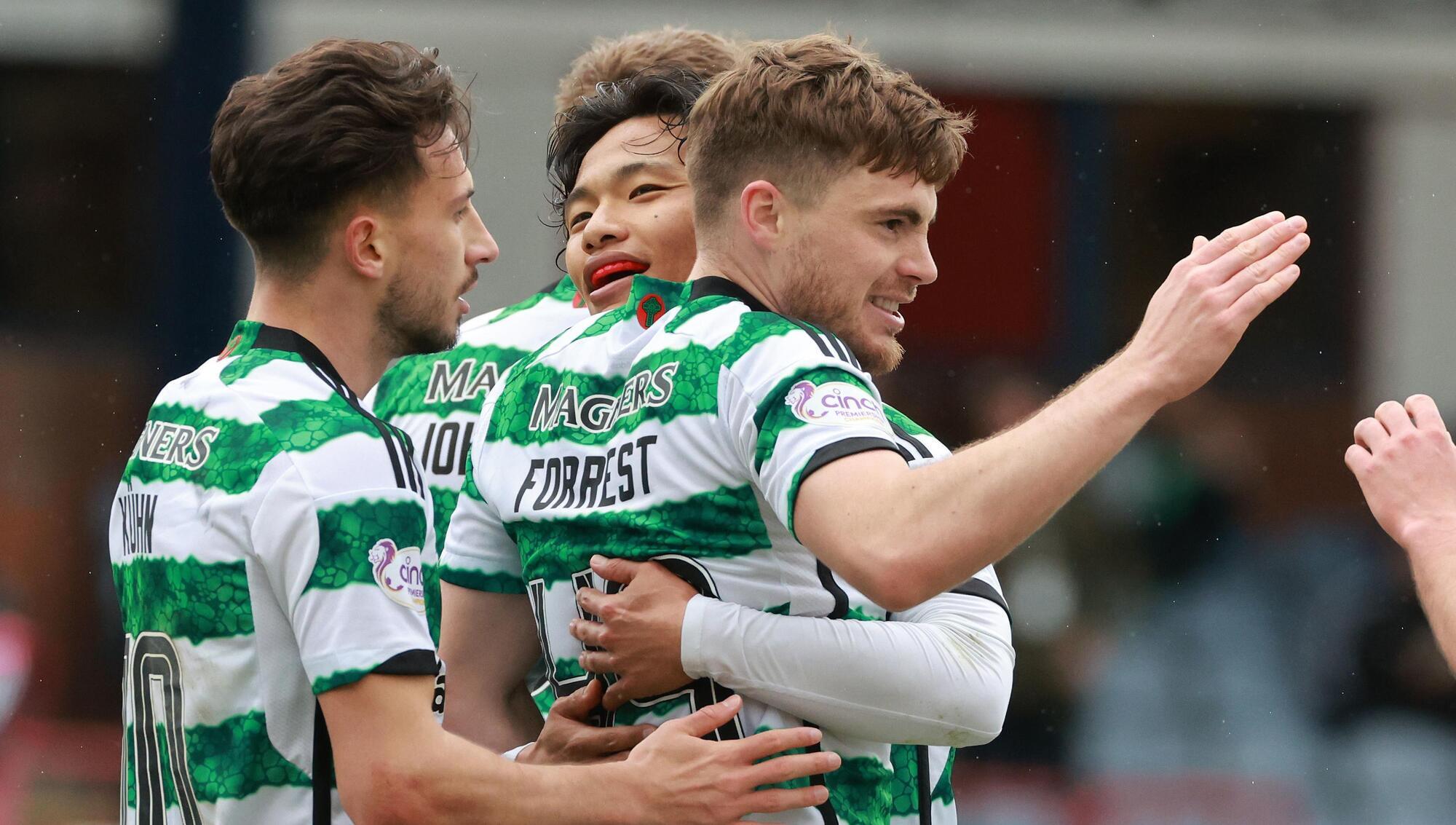 Celtic stay on course for title after James Forrest double downs Dundee