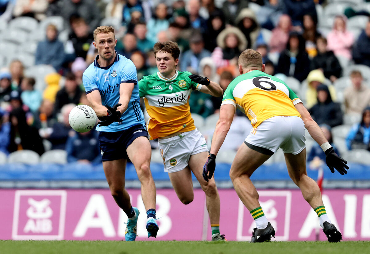 Dublin's Paul Mannion and John Furlong of Offaly. Picture: ©INPHO/Bryan Keane