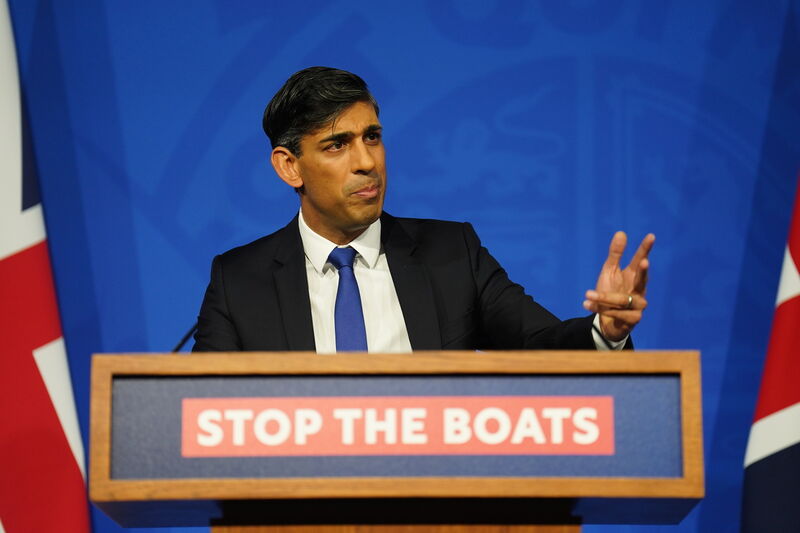 British prime minister Rishi Sunak during a press conference in Downing Street last year.