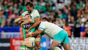 <p>Ireland's Garry Ringrose and South Africa's Eben Etzebeth. Picture: ©INPHO/James Crombie</p>