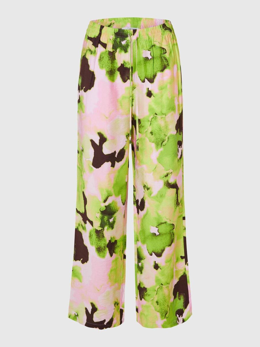 Lime Green &amp; Pink Trousers, €79.99, Selected Femme