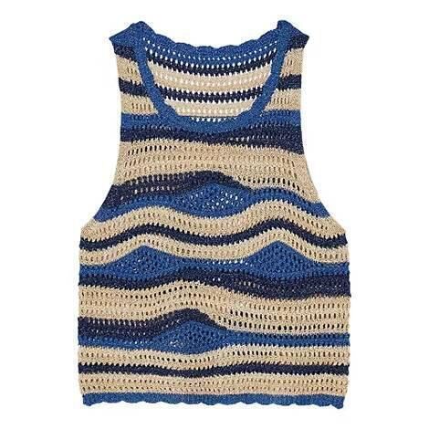 Sandro striped crochet top, Brown-Thomas, €125
