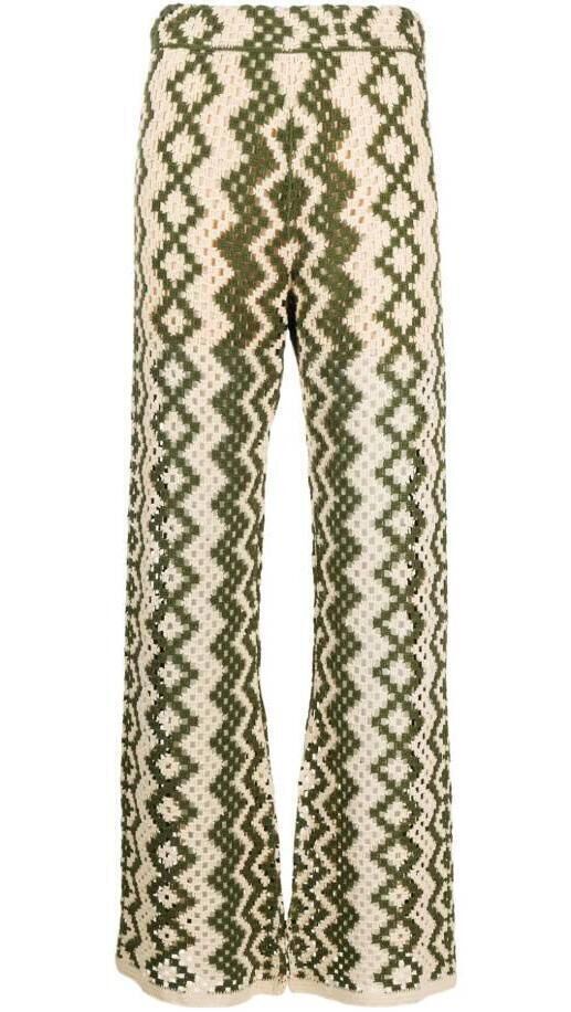 Sandro crochet knit trousers, Brown Tomas, €265