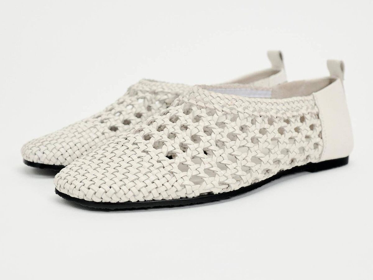 Braided leather flats, Zara, €69.95