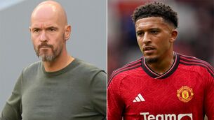 <p>Erik ten Hag and Jadon Sancho had a fallout earlier this season (Mark Pain/Nick Potts PA)</p>