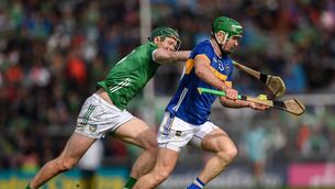 <p>HEAD IN THE GAME: Noel McGrath of Tipperary is tackled by William O'Donoghue of Limerick during the Munster SHC clash at TUS Gaelic Grounds. Photo by Tom Beary/Sportsfile</p>