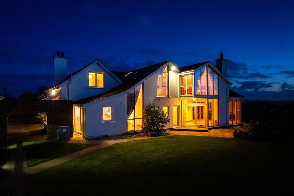 Night time rear view of White Rock Night time rear view of White Rock