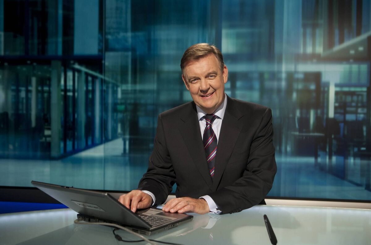 Bryan Dobson on the RTÉ News set in 2012. 'I’ve done everything that I could reasonably have hoped to have done in broadcasting.' Photo: RTÉ