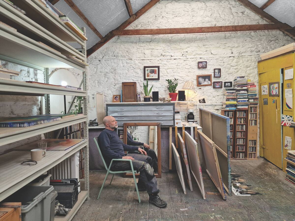 Tom Climent at work in his Cork studio. 