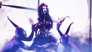<p>Bambie Thug performing Doomsday Blue at The Late Late Eurosong Special in their bid to represent Ireland in Malmö, Sweden in May of this year at the 68th Eurovision Song Contest. Photo: Andres Poveda</p>